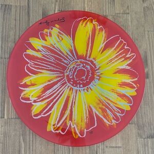 Andy Warhol X Rosenthal studio line glass daisy platter signed